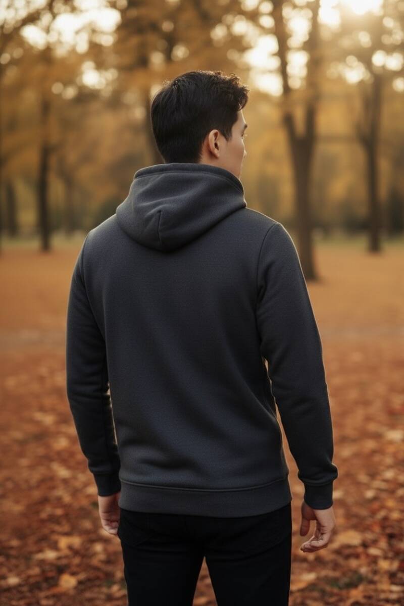 Gavi Hooded Men's Sweatshirt Anthracite - 4