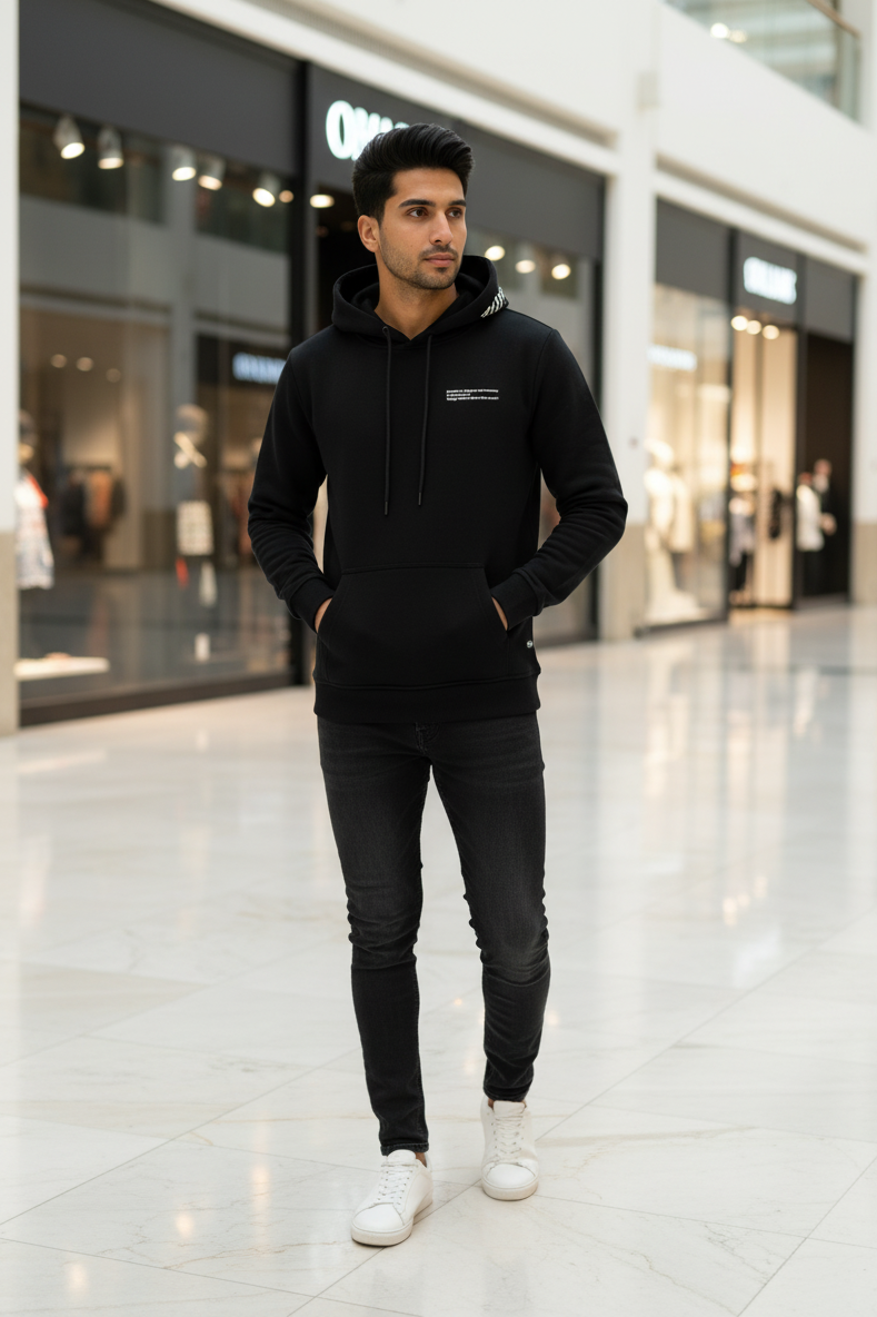 Gavi Kapüşonlu Erkek Sweatshirt Siyah - 3