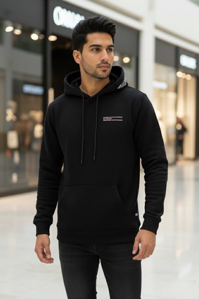 Gavi Kapüşonlu Erkek Sweatshirt Siyah - 2