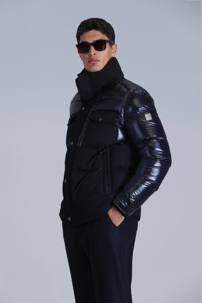 Genius Goose Down Men's Coat Navy Blue - 3