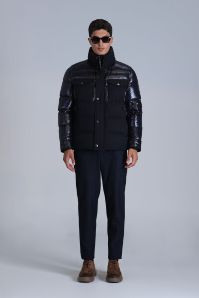 Genius Goose Down Men's Coat Navy Blue - 4