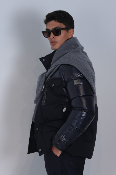 Genius Goose Down Men's Coat Navy Blue - 5