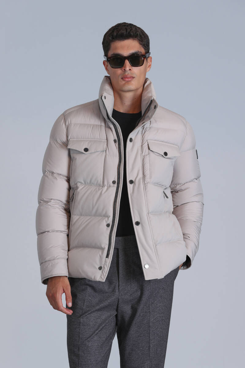 Genius Kaz Tüyü Erkek Mont Bej - 1