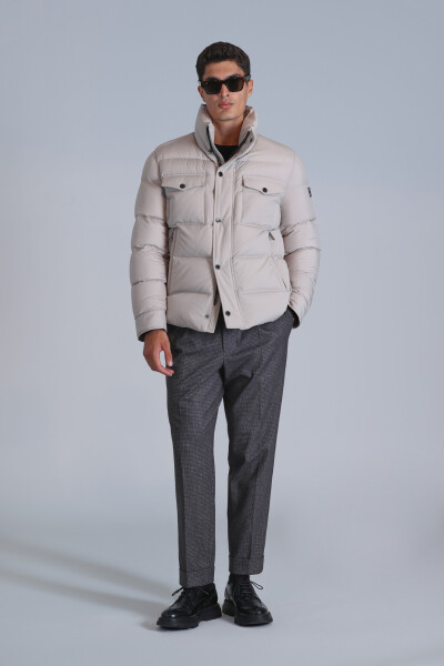 Genius Kaz Tüyü Erkek Mont Bej - 3