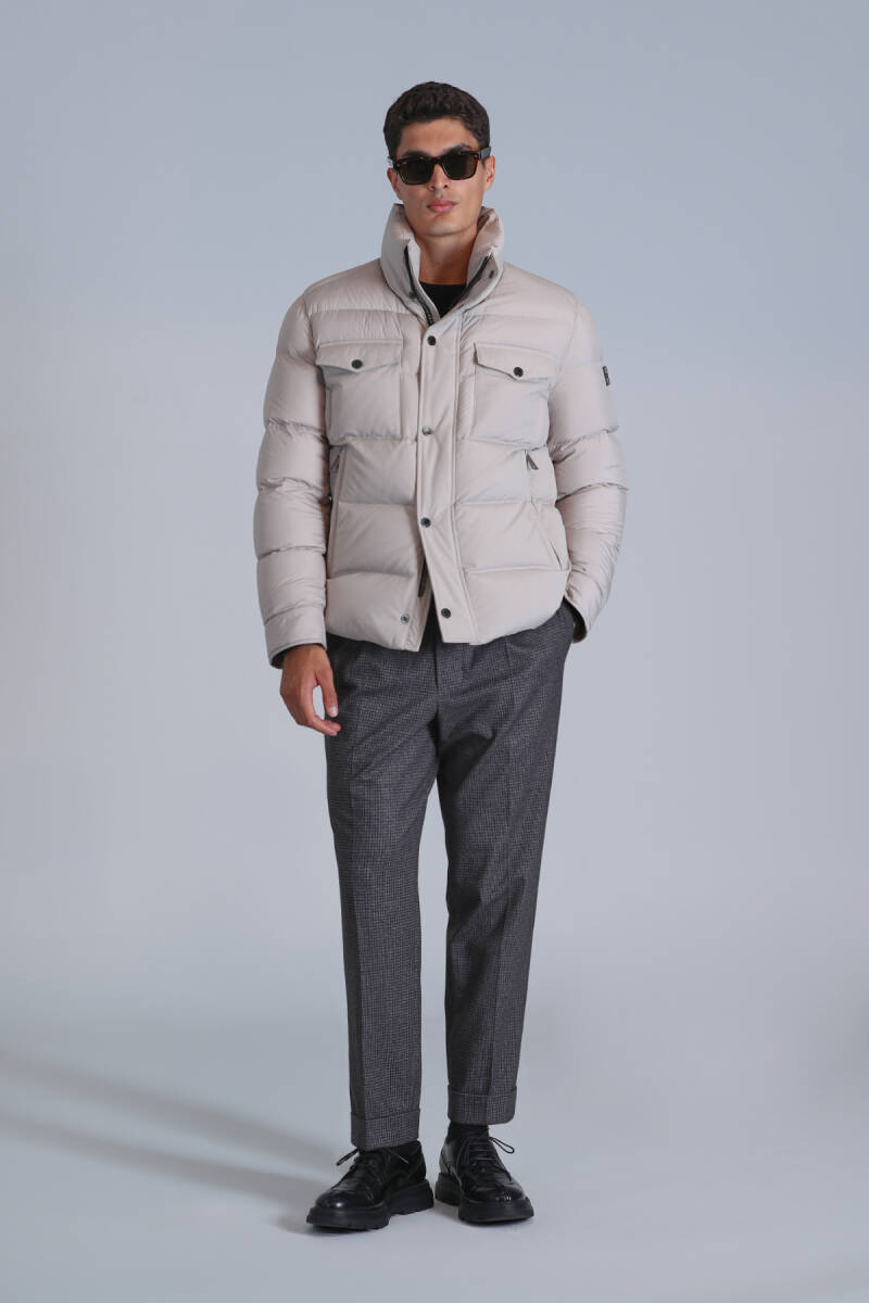 Genius Kaz Tüyü Erkek Mont Bej - 3