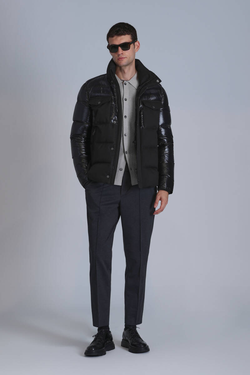 Genius Kaz Tüyü Erkek Mont Siyah - 2