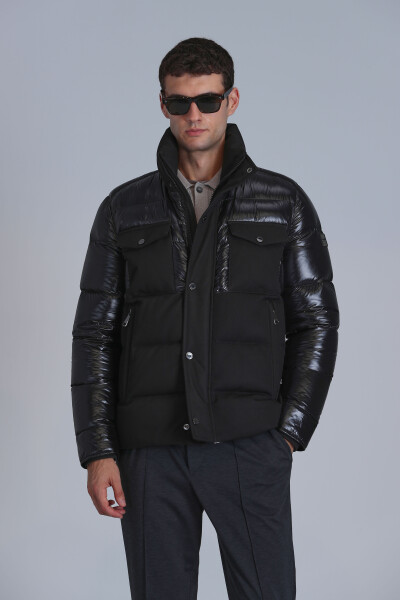 Genius Kaz Tüyü Erkek Mont Siyah - 3