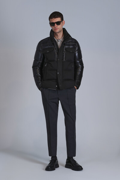 Genius Kaz Tüyü Erkek Mont Siyah - 4