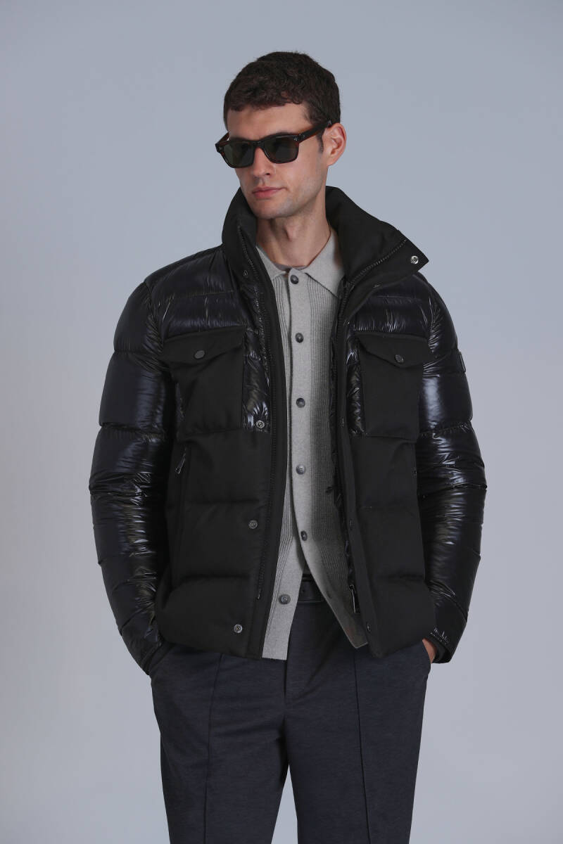 Genius Kaz Tüyü Erkek Mont Siyah - 5