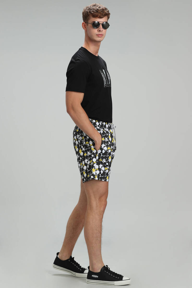 Geometric Men's Swim Shorts Black - 3