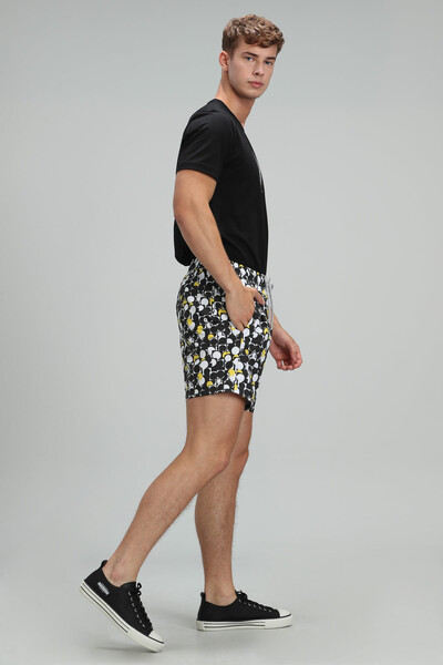 Geometric Men's Swim Shorts Black - 5