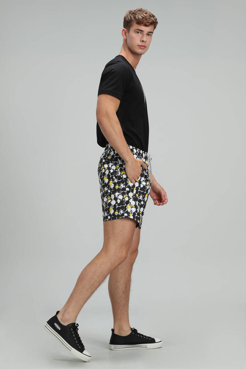 Geometric Men's Swim Shorts Black - 5