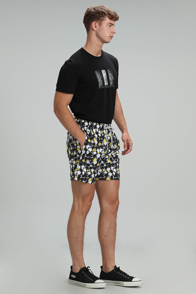 Geometric Men's Swim Shorts Black - 6