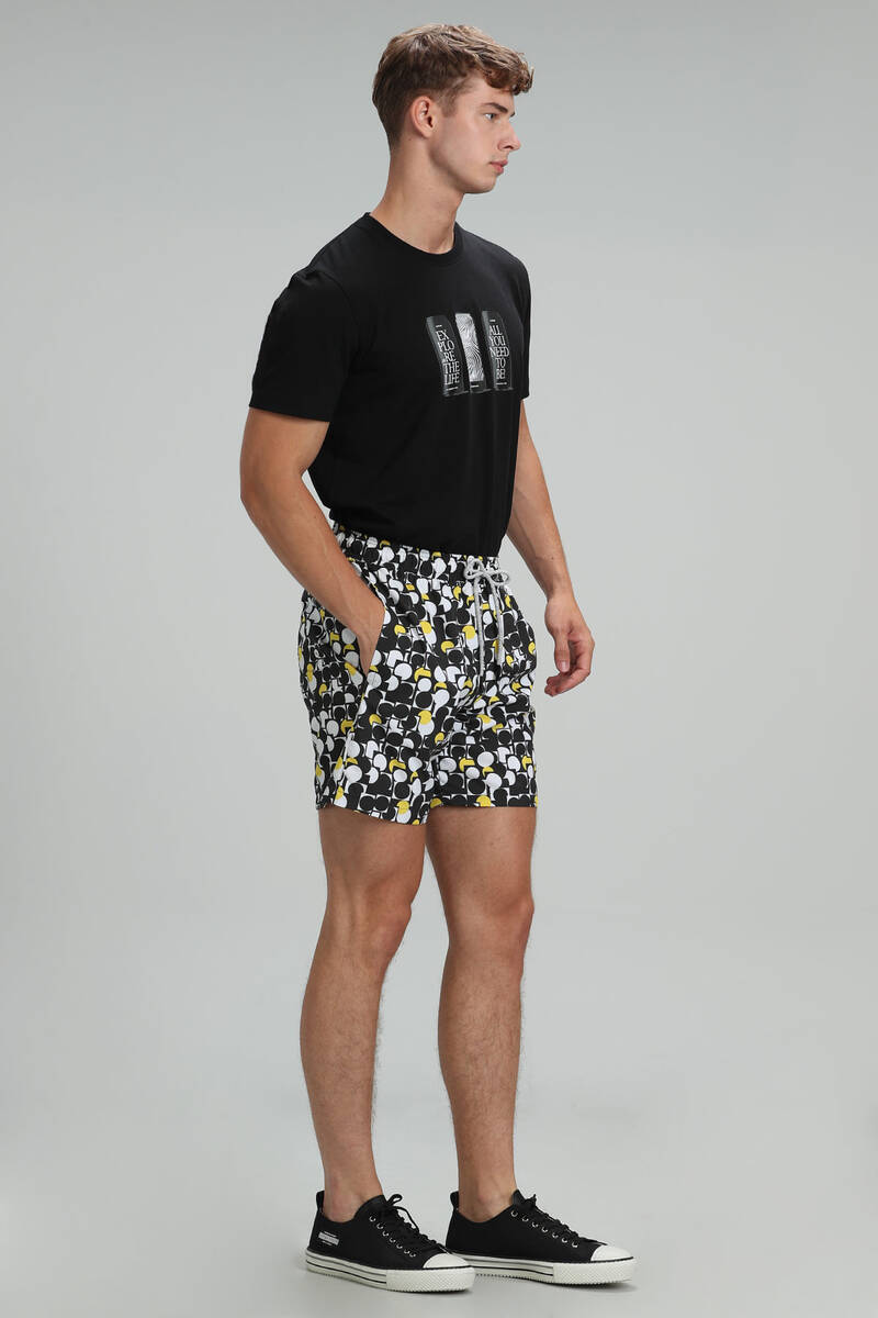 Geometric Men's Swim Shorts Black - 6