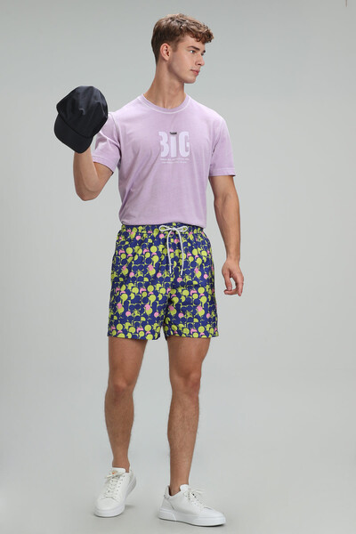 Geometric Men's Swim Shorts Sax - 1