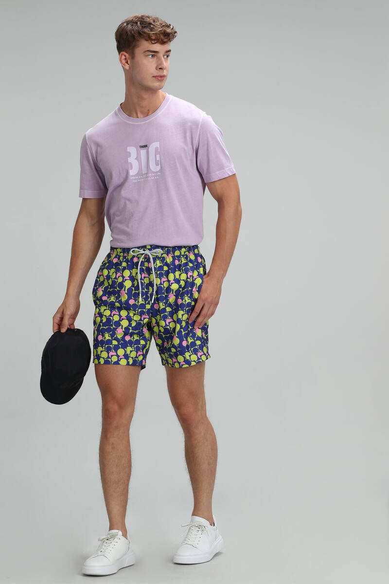 Geometric Men's Swim Shorts Sax - 2