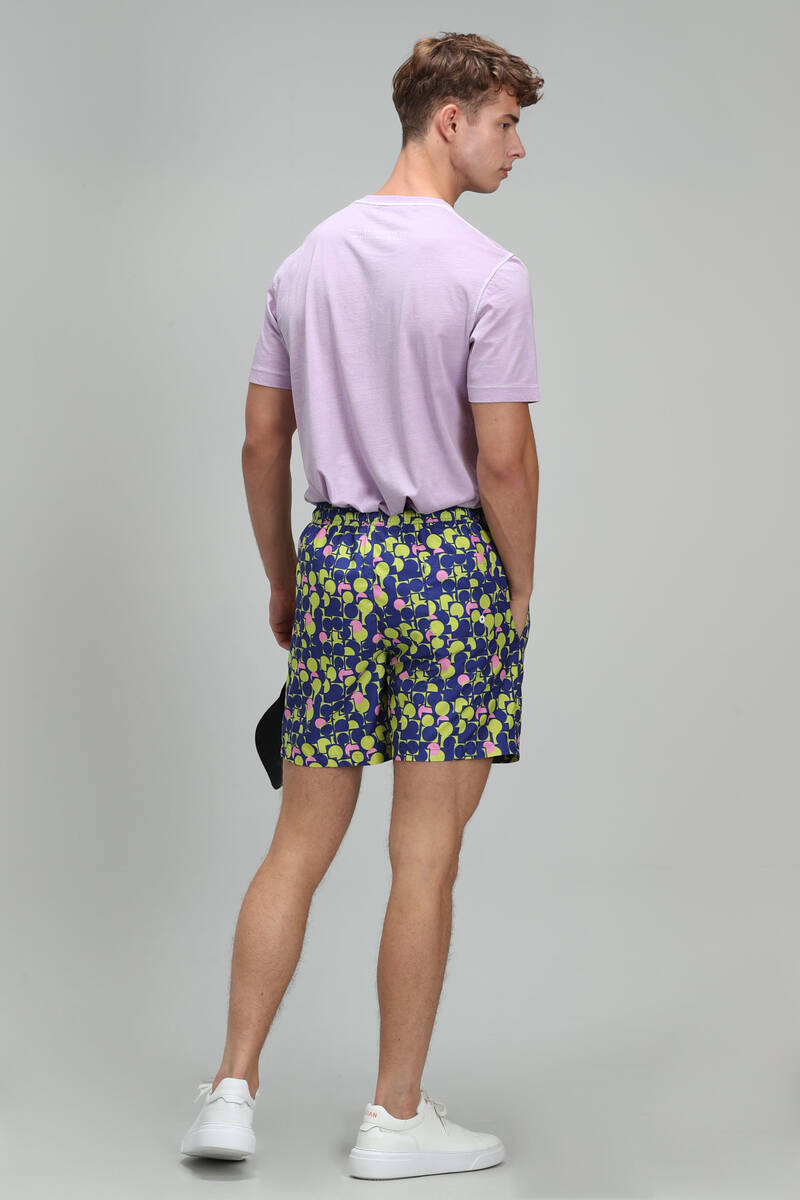 Geometric Men's Swim Shorts Sax - 5