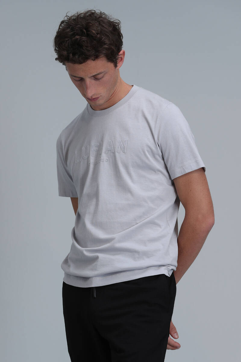 Gold Modern Grafik T- Shirt Taş - 3