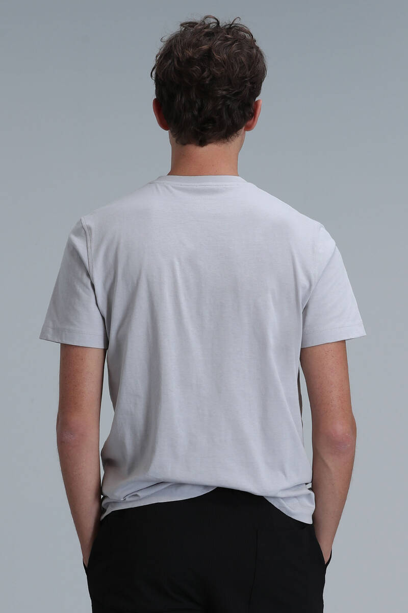 Gold Modern Grafik T- Shirt Taş - 6