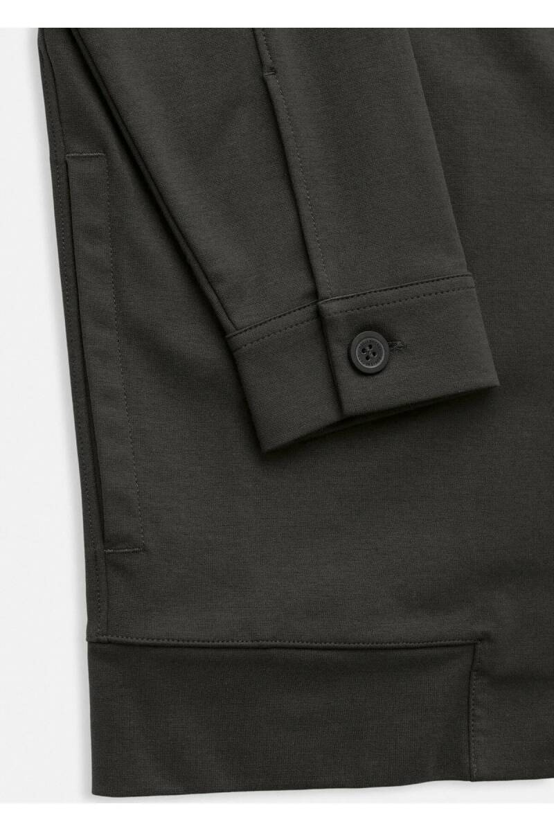Gosta Khaki Color Shirt Collar Sweat Jacket - 3