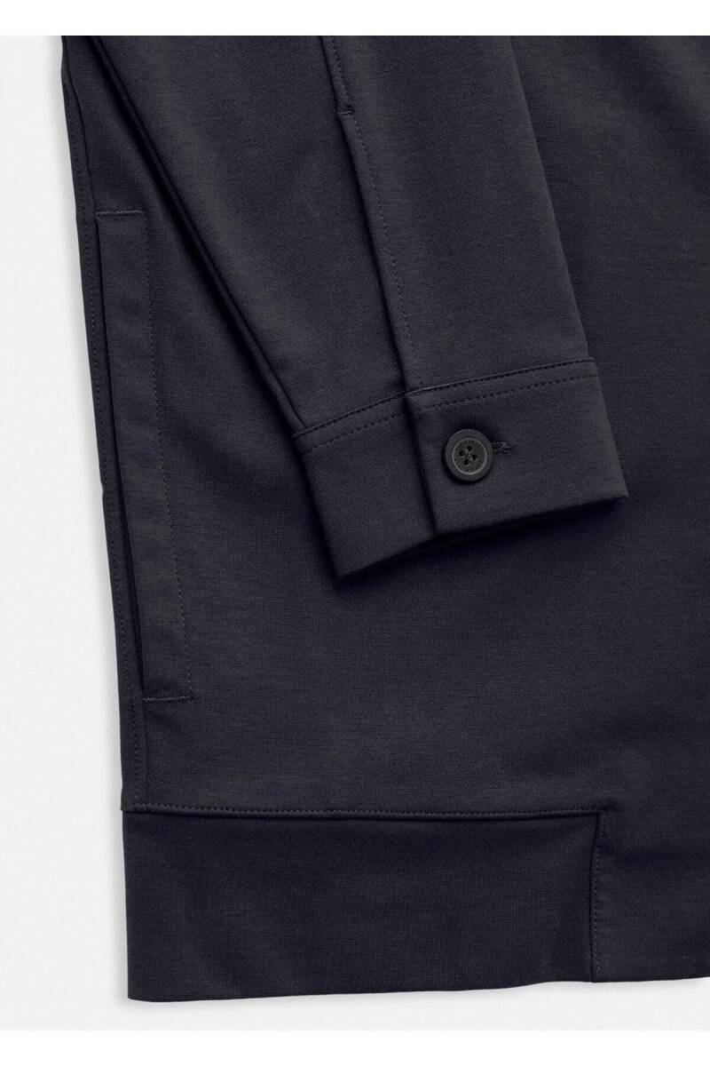 Gosta Navy Blue Color Shirt Collar Sweat Jacket - 3