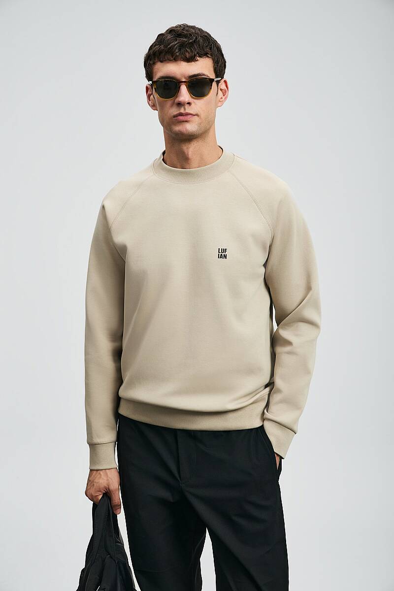 Grant Erkek Sweatshirt Bej - 1