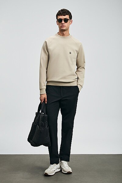 Grant Erkek Sweatshirt Bej - 3