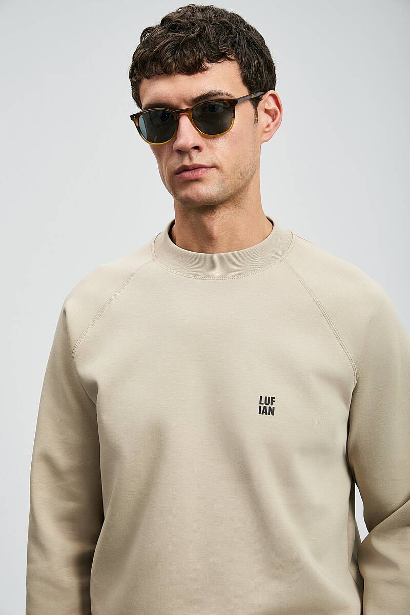 Grant Erkek Sweatshirt Bej - 5