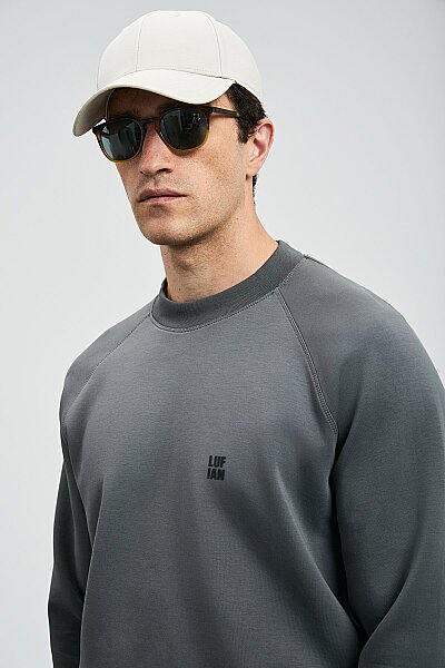 Grant Erkek Sweatshirt Koyu Gri - 5
