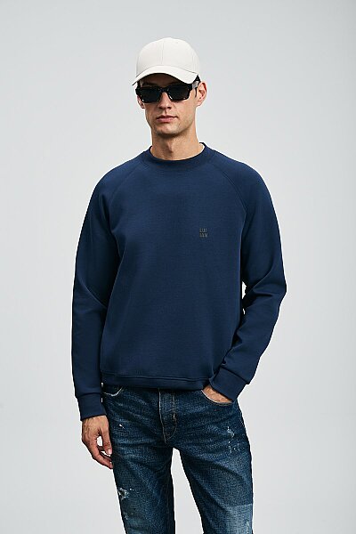 Grant Erkek Sweatshirt Lacivert - LUFIAN