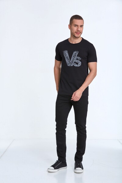 Gusta Printed Men's T-Shirt Black - 3