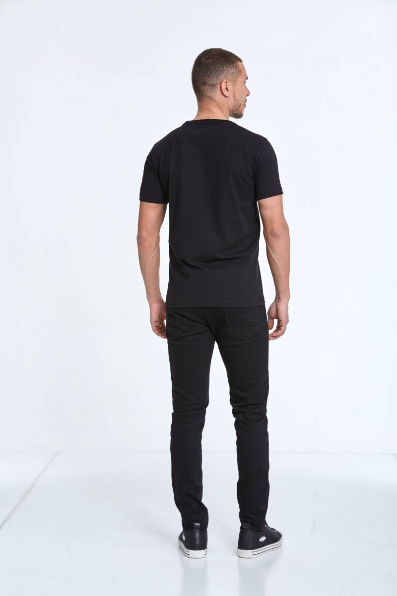 Gusta Printed Men's T-Shirt Black - 5