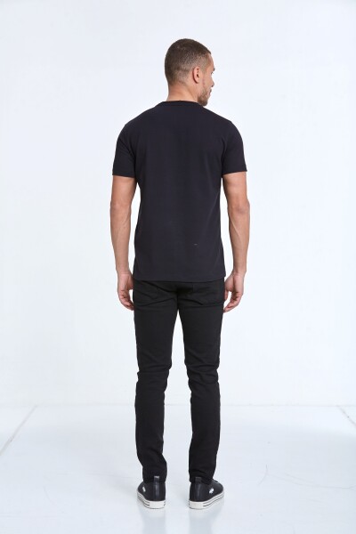 Gusta Printed Men's T-Shirt Navy Blue - 5