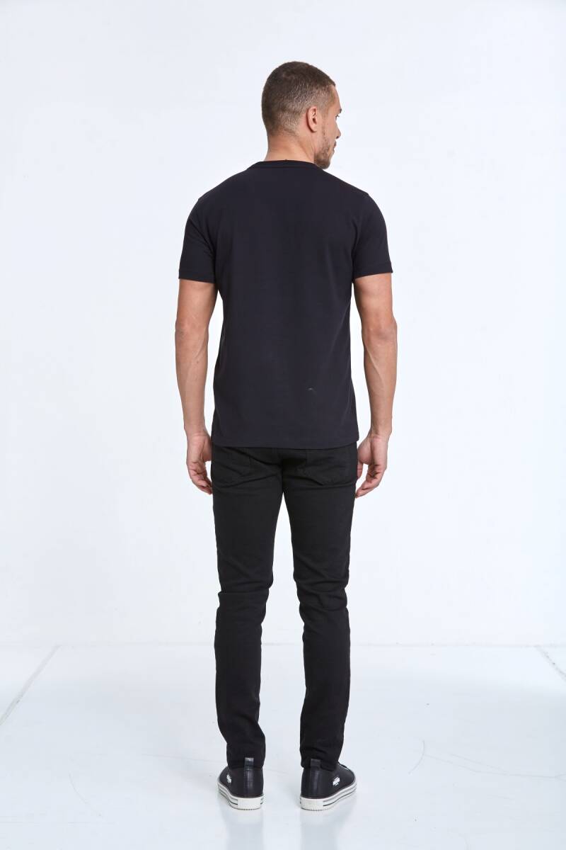 Gusta Printed Men's T-Shirt Navy Blue - 5