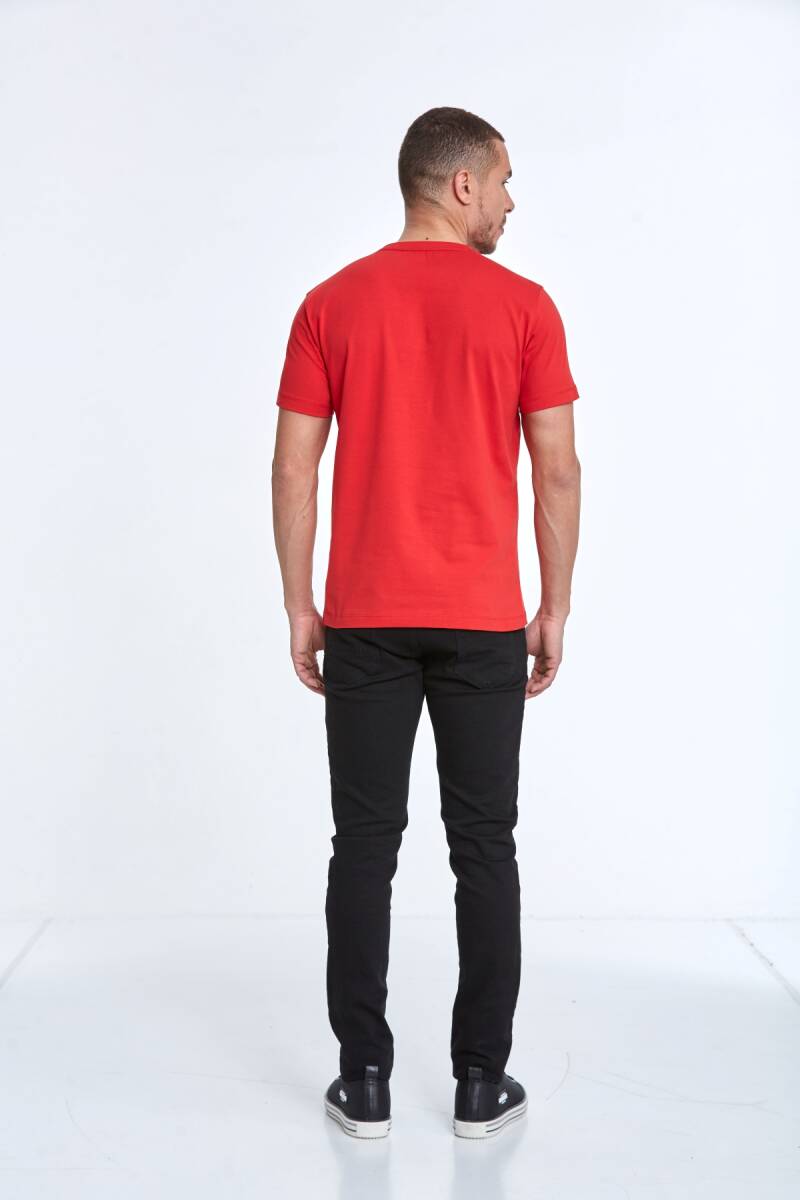 Gusta Printed Men's T-Shirt Red - 5