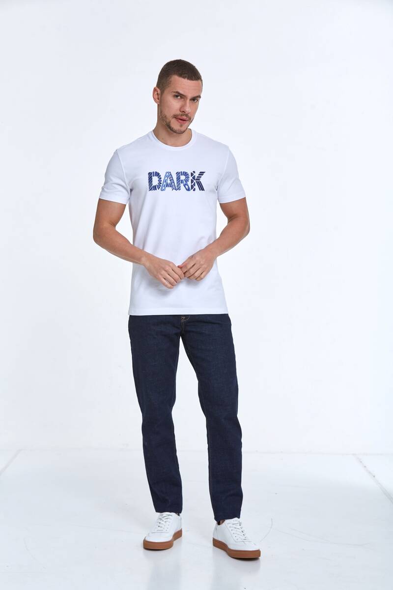 Hafif Yıkama Lacivert Erkek Kot Pantolon - 1