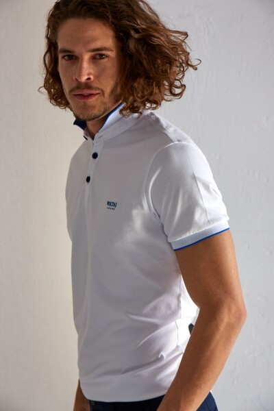 Hakim Yaka Düğmeli Pike Erkek Tişört - 3