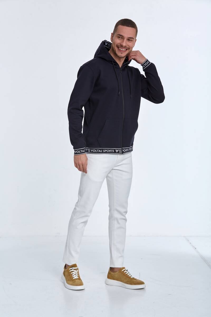 Harper Kapüşonlu Erkek Sweatshirt Lacivert - 3