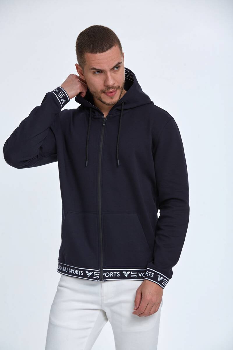 Harper Kapüşonlu Erkek Sweatshirt Lacivert - 1