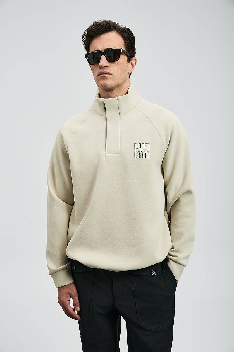 Hazel Erkek Sweatshirt Ekru - 3