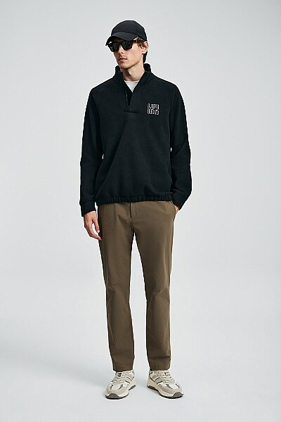 Hazel Erkek Sweatshirt Siyah - LUFIAN (1)
