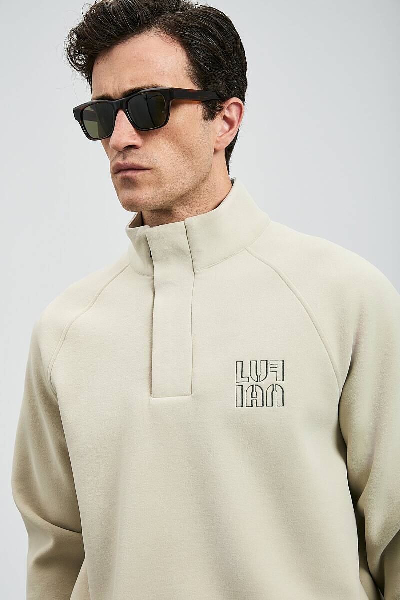 Hazel Men’s Sweatshirt Ecru - 4