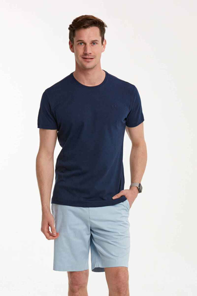 Heavy Single Jersey Round Neck Men's T-Shirt - 1