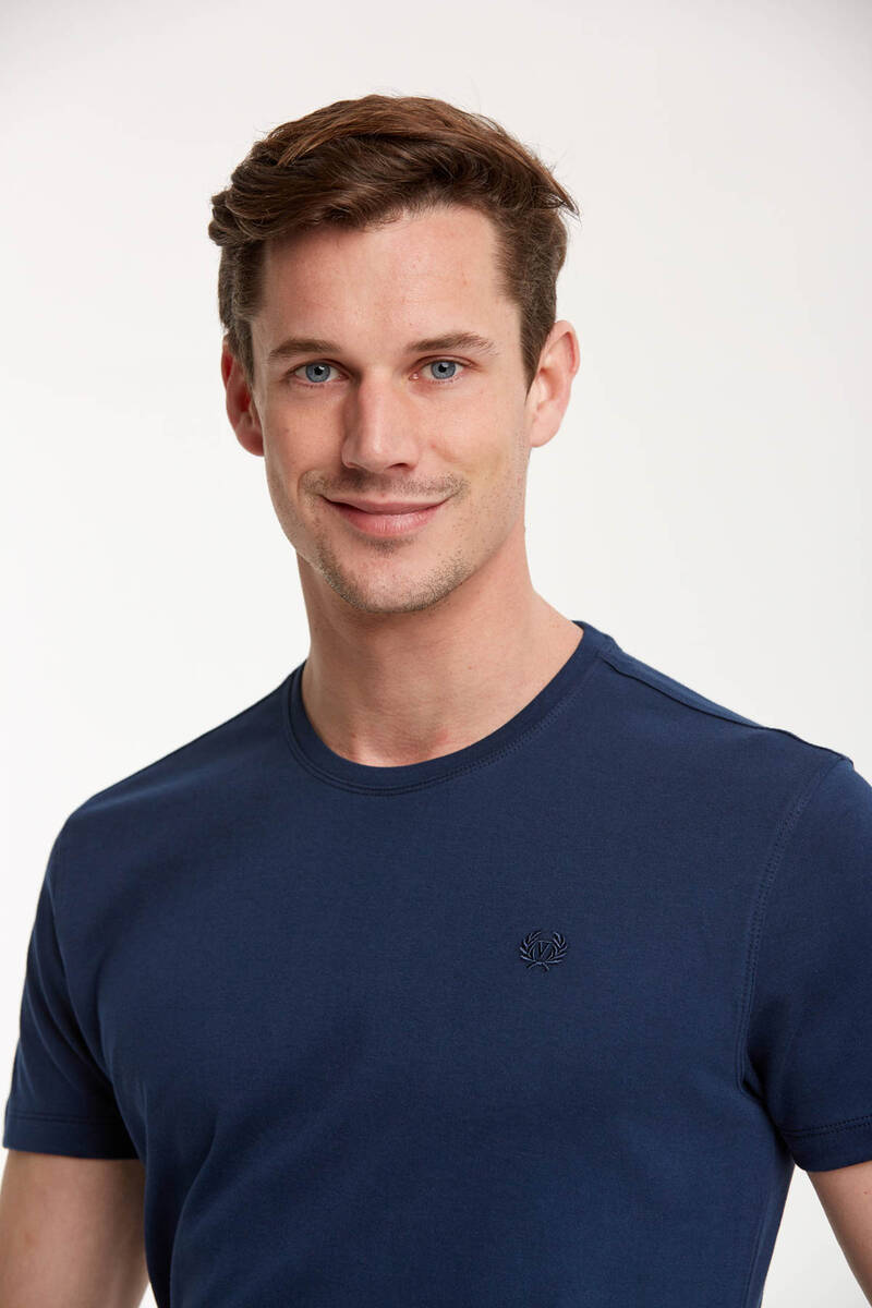 Heavy Single Jersey Round Neck Men's T-Shirt - 2