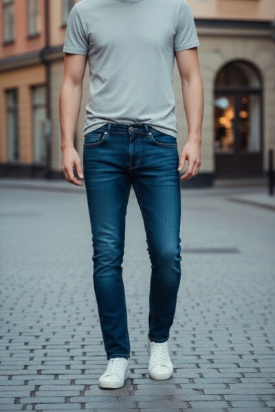 Hector Normal Kesim Kot Pantolon Mavi - 3