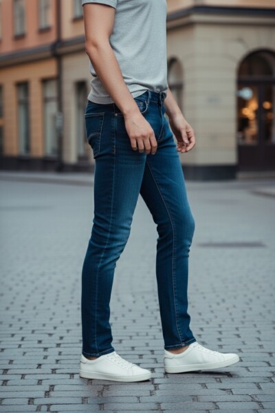 Hector Normal Kesim Kot Pantolon Mavi - 4