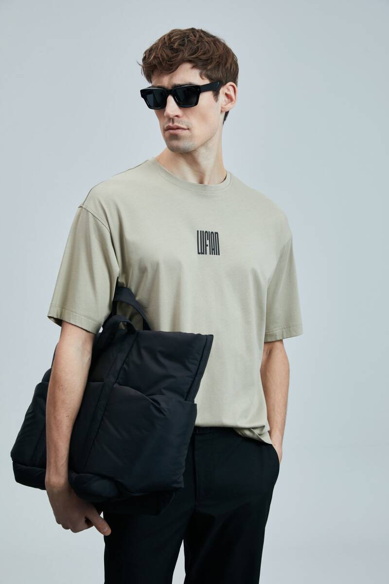 Helıx Modern Grafik T- Shirt Bej - 5