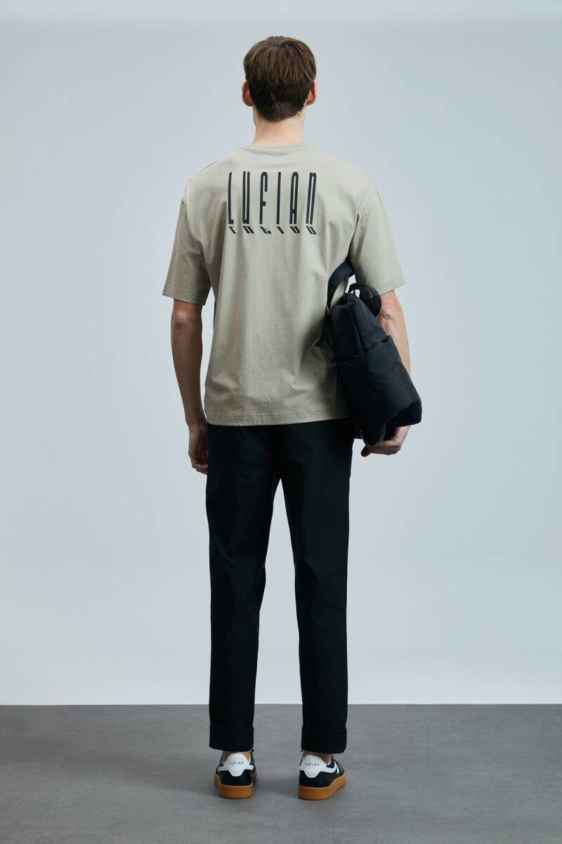 Helıx Modern Grafik T- Shirt Bej - 6