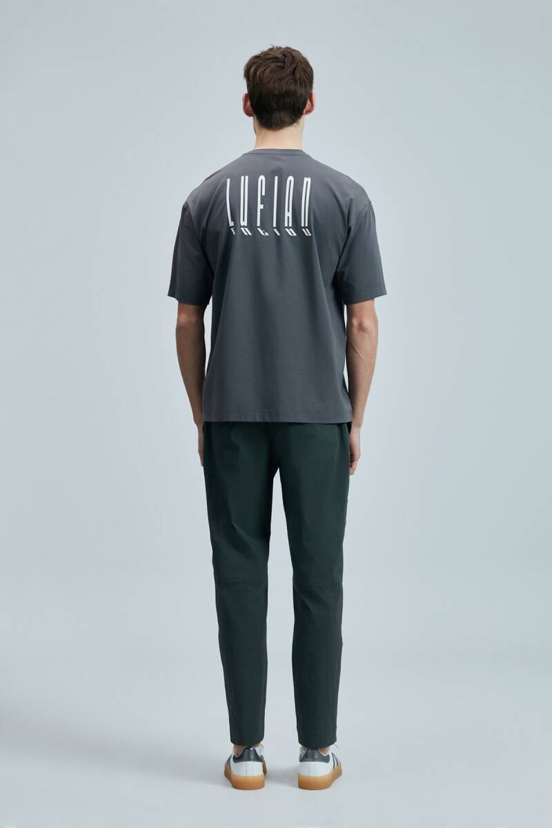 Helıx Modern Grafik T- Shirt Koyu Gri - 6