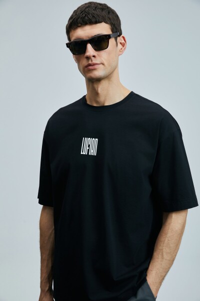 Helıx Modern Grafik T- Shirt Siyah - 3